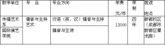 2018年 四川音乐学院播音主持专业省外招生